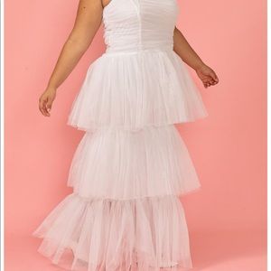 Tiered Tulle Maxi